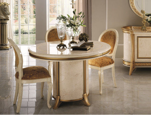 Round Dining table Designer Dining table Design Table Wood Dining room Living room table Round