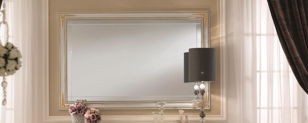 Mirror Wall mirror Hallway mirror Rectangular Wood Wall Decoration Mirror Baroque