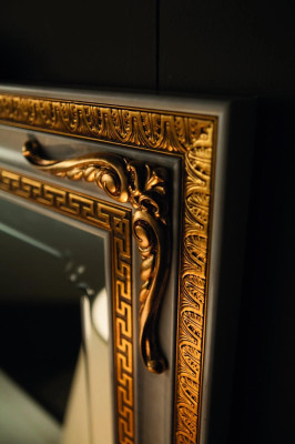 Classic r Wall mirror wooden frame Mirror Furniture Gold 170x110 Wood Frame Wall