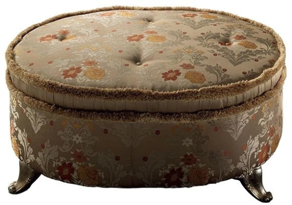 Oval Table Chesterfield Upholstery Stool Footstool Ottoman Sofa Side Round