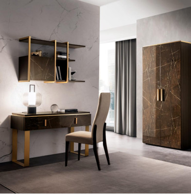 Set Wall shelf Desk Shelf Wardrobe arredoclassic Office Room 2-piece Table