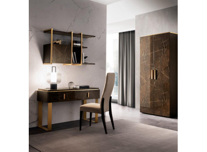 Set Wall shelf Desk Shelf Wardrobe arredoclassic Office Room 2-piece Table
