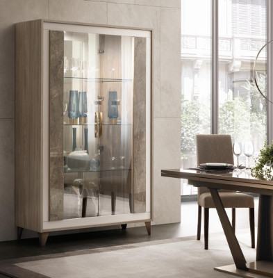 Sideboard Luxury Showcase Display Case Glass Wardrobe Modern Style Italian Furniture