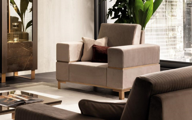 Design Luxury Armchair Chair Sofa 1 Seater TV Lounge Chaise Sofa arredoclassic