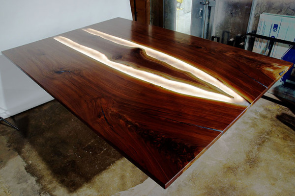 Epoxy resin dining table real wood solid furniture waterfall epoxy table cast resin