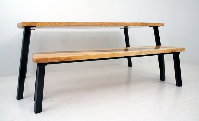 Epoxy resin table stool 2 pieces. Set of Real Wood Waterfall River Tables Group new