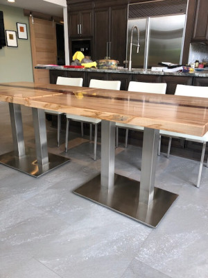 Table epoxy resin Dining table real Wood solid Furniture waterfall epoxy conference