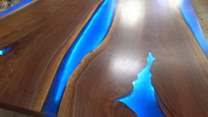 Dining table River Table Real Wood River Table 260x110 Solid Tables