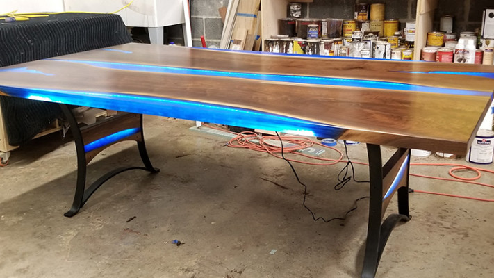 Dining table River Table Real Wood River Table 260x110 Solid Tables