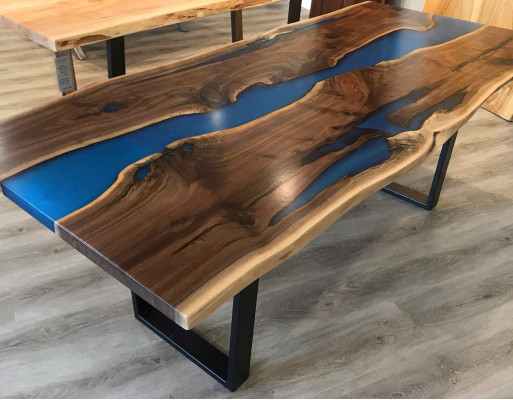 River Tables Dining table Design Table Modern Sea Furniture 220x90 Epoxy Resin Ocean