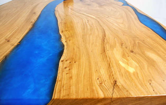 Tables Dining table Design Table Modern Sea River Furniture 220x90 Epoxy Resin Ocean