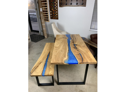 Design Table Stool Dining table Kitchen table Living room Tables Benches Solid epoxy new