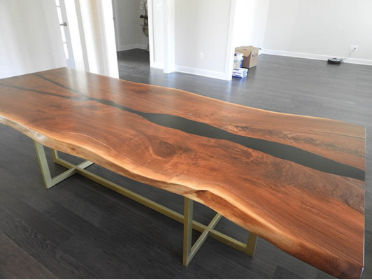 River table Dining table River Table Solid Tables 240x100 Epoxy resin sea