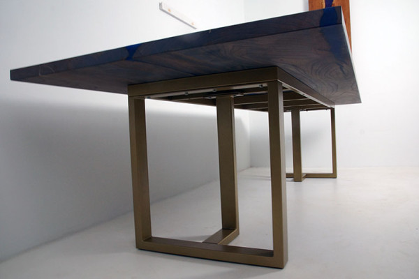 Epoxy resin Dining table River Table Real Wood Solid Decorative Tables 220x100