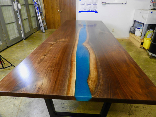 Epoxy resin Dining table River Table Solid 240x100 river table new genuine