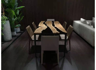 Coffee table Black River Table Real Wood River Table 220x90 Tables Epoxy resin new