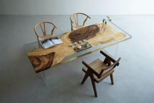 Epoxy resin Dining table River Table Solid Tables 200x90 river table new