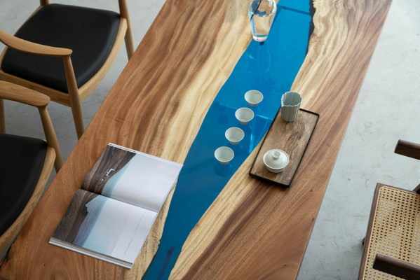 Dining table River Table Real Wood River Table Decoration Solid Epoxy resin Tables