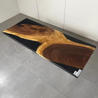 Dining table Table Epoxy resin Solid Tables 201x81 cm River table Real Wood