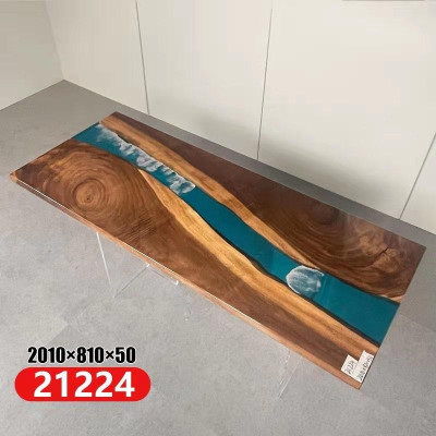 Epoxy resin Dining table River Table Solid 201x81 River table new Real Wood