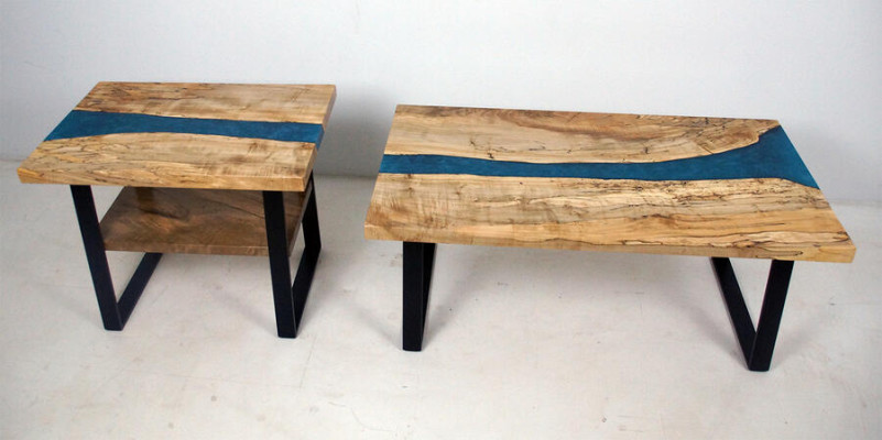 Custom made Table Epoxy resin Epoxy Resin River Real Wood Price 1sqm Tables