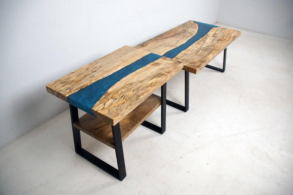 Custom made Table Epoxy resin Epoxy Resin River Real Wood Price 1sqm Tables