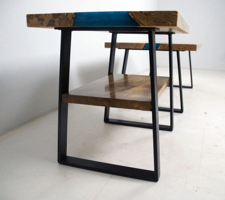 Custom made Table Epoxy resin Epoxy Resin River Real Wood Price 1sqm Tables