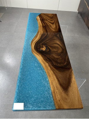Epoxy resin Dining table real decorative Wood solid Furniture waterfall epoxy Table