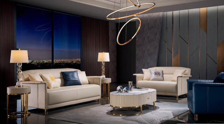 Living room designer sofa sofa set 3+2+1 seater leather sofa modern