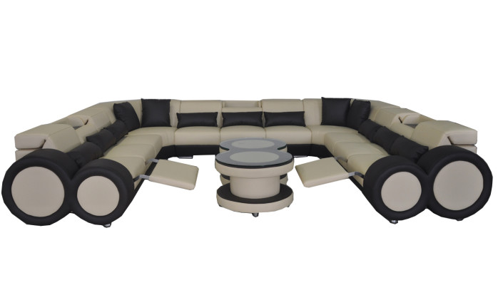 Leather Sofa Couch Living landscape Suite Design Modern Corner Sofa