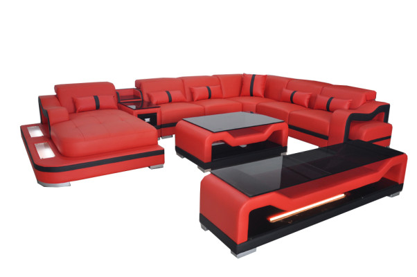 Leather Sofa Couch Upholstery Complete Set Suite Living landscape Couches Sofas