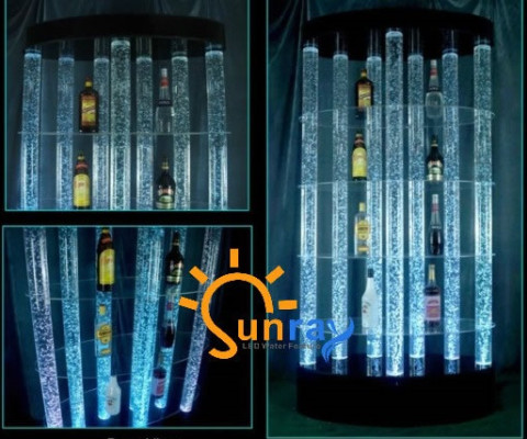 Designer bar reception counter water wall water column counter shelves