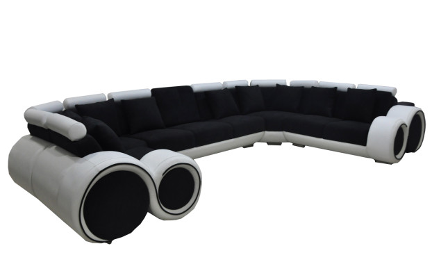 Corner Leather Modern XXL Couch Living landscape Leather Sofa Sofa U-shape A1163 with USB