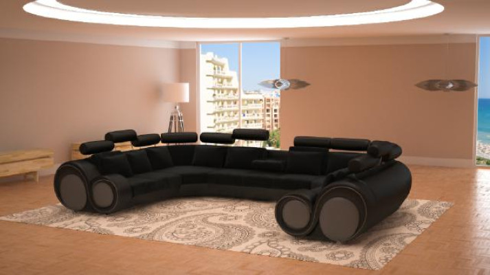 Designer XXL Living landscape Sofa with USB Couch Upholstery Corner sofa Textile Fabric new