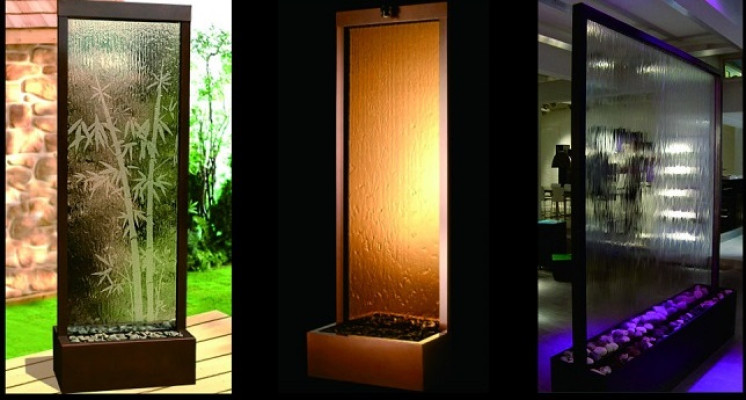 Modern Partition Water Wall Walls Decorative Waterfall Water Wall Led