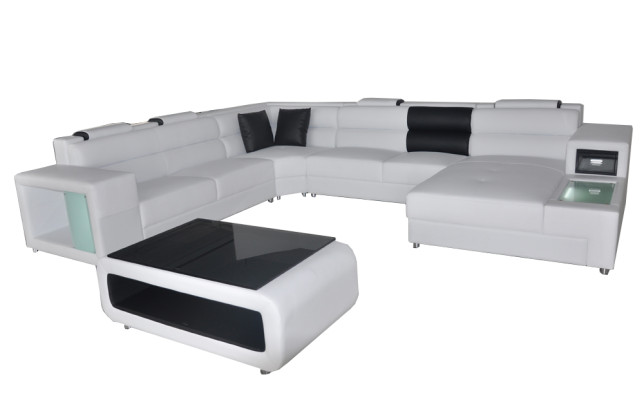 Design Leather Upholstery Corner Leather Seat Sofa Upholstery Corner Living Landscape Room new