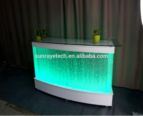 Water Wall Design Bar Counter Column Illuminated Luxury Tables