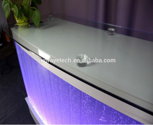 Water Wall Design Bar Counter Column Illuminated Luxury Tables