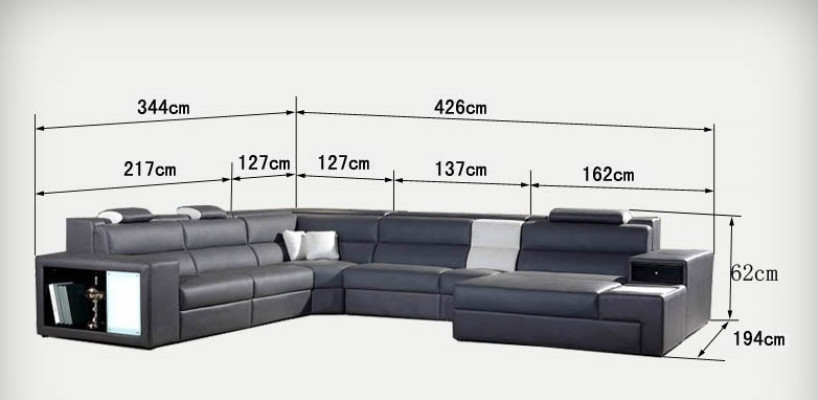 Corner sofa Corner suite Corner sofa Sofa Couch Upholstery Living landscape Table LED USB new