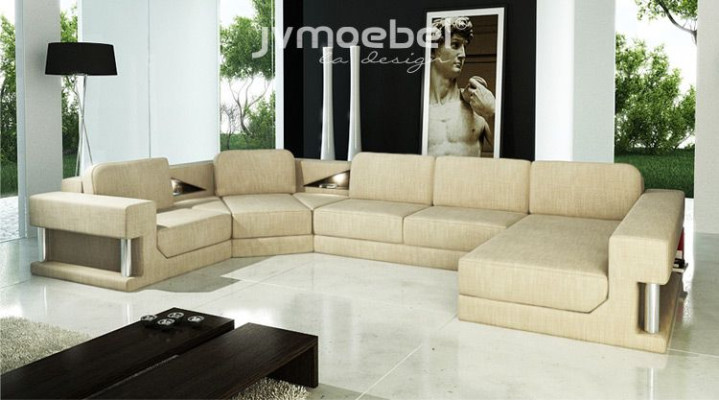 Corner sofa Bed function Modern Design Sofa Textile Fabric U-shape Couch Living landscape