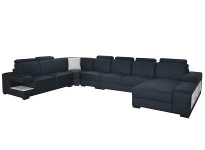 Leather Couch Upholstery Seat Design Modern Corner Sofa U-shape Living landscape