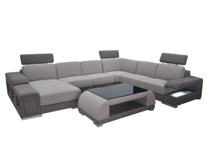 Couch set Modern Sofa Corner Leather Couch Upholstery Living landscape USB+Table