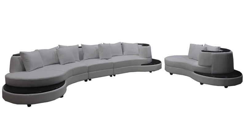 Living Design Couch Round Corner sofa Upholstery Round Seating Set Room Landscape USB