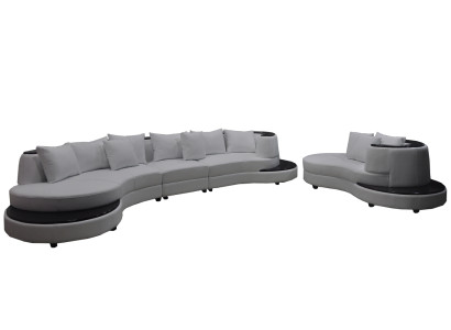 Living Design Couch Round Corner sofa Upholstery Round Seating Set Room Landscape USB