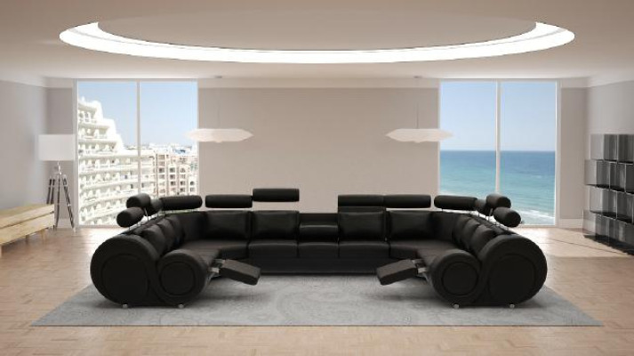 Designer Living landscape Corner sofa Couch with USB Sofa Upholstery Leather sofa Sofas new