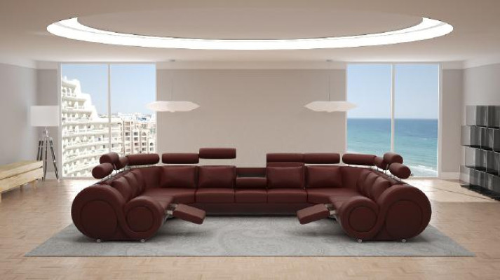 Designer Living landscape Corner sofa Couch with USB Sofa Upholstery Leather sofa Sofas new