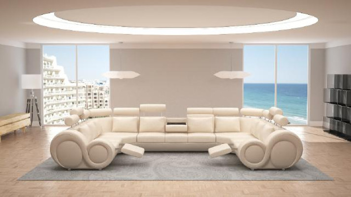 Designer Living landscape Corner sofa Couch with USB Sofa Upholstery Leather sofa Sofas new