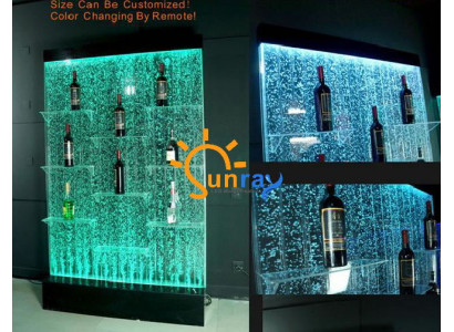 Counter Shelves Designer Illuminated Led Water Wall Bar Shelf Column