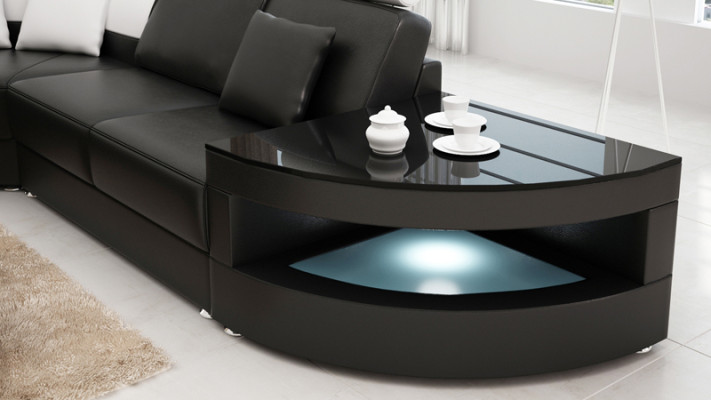 Leather sofa Couch Living landscape Corner sofa Corner Suite Design Modern new Sofa +USB