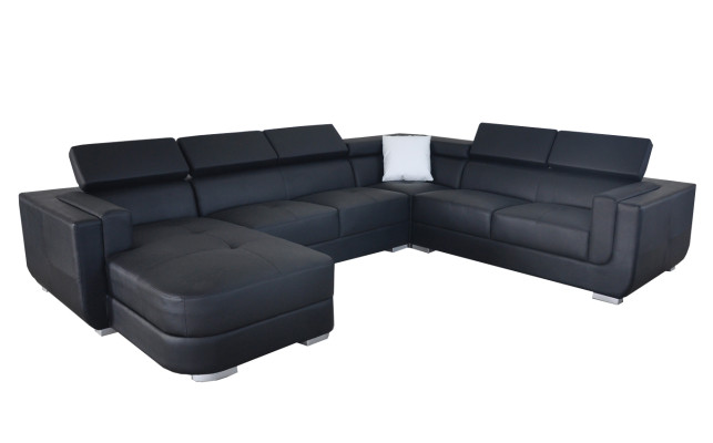 Designer Leather Upholstery Corner Sofa Upholstery Corner Landscape Room Leather Seat Big